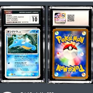 1st Edition Kingdra Holo graded Pokemon card